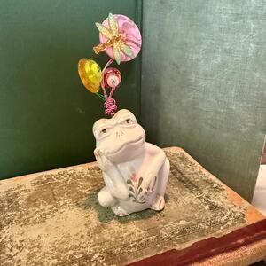 Whimsical Upcycled Frog Shaker • Dragonfly & Button Flowers